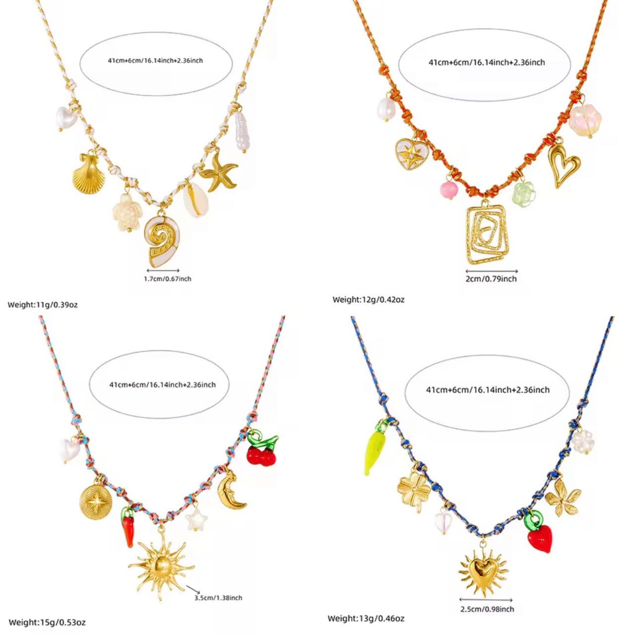 Sun Heart Ocean Necklace