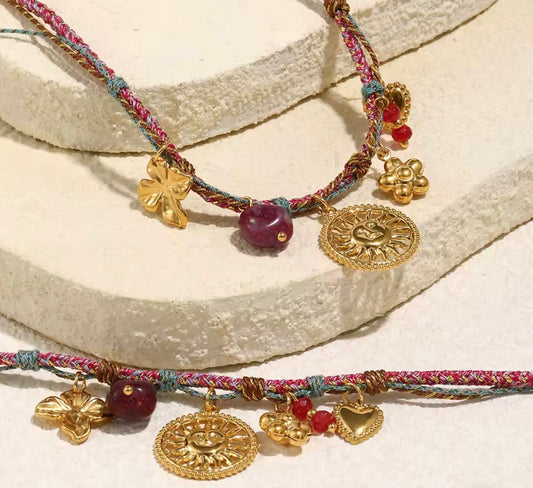 Rope Chain Necklace And Bracelet