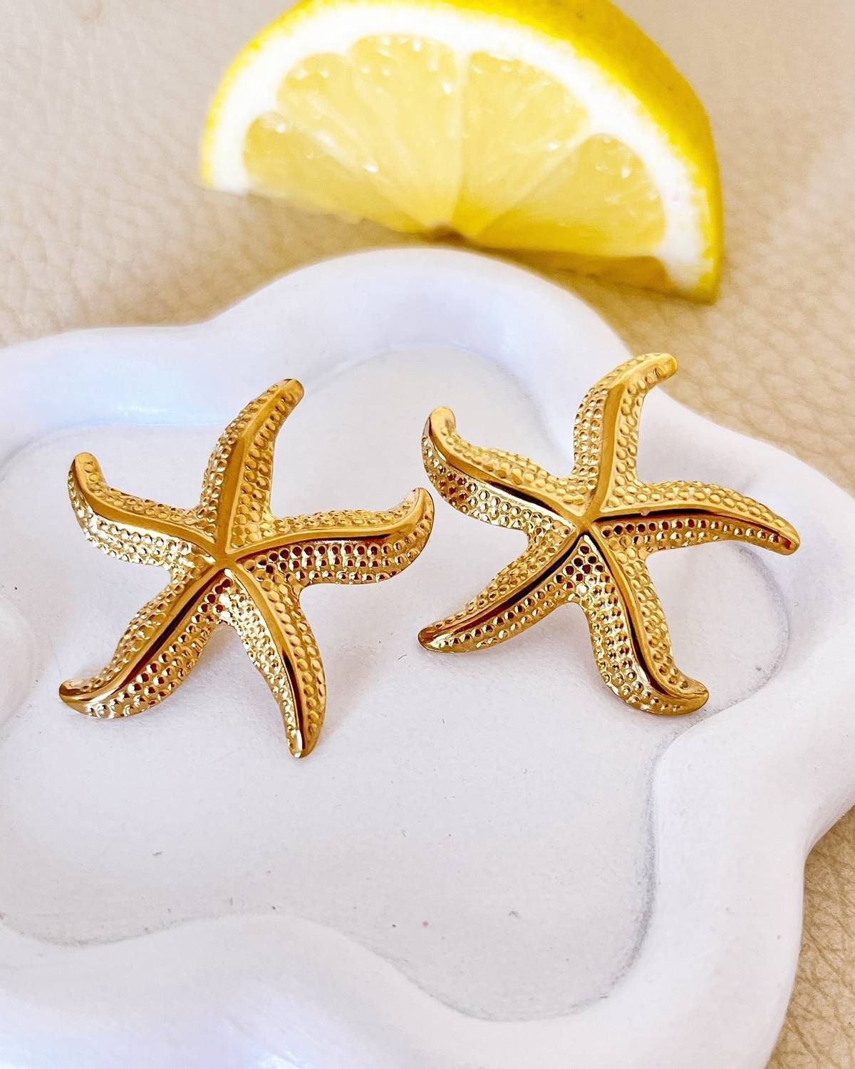 Starfish Shell Earrings