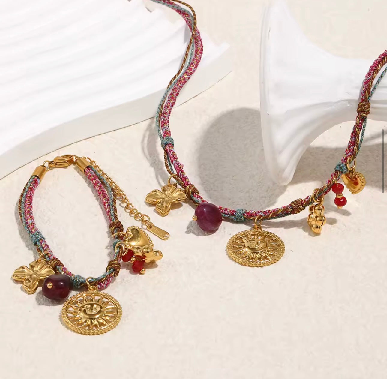 Rope Chain Necklace And Bracelet