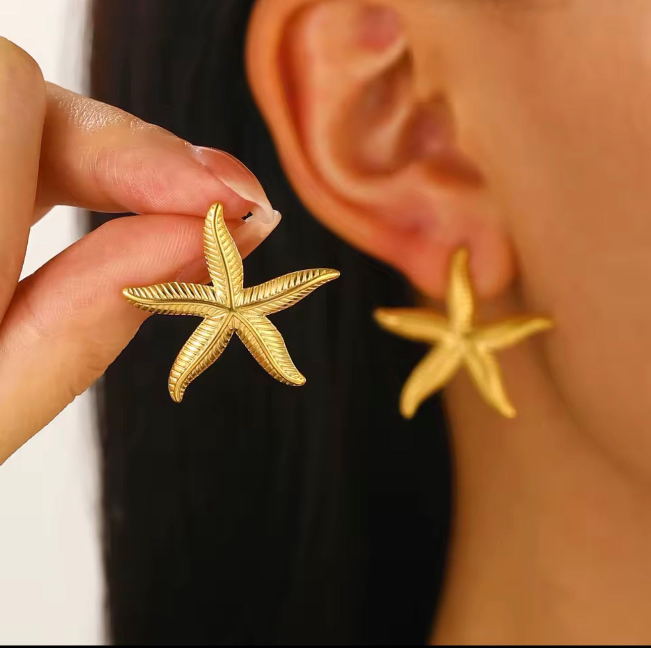 Starfish Shell Earrings