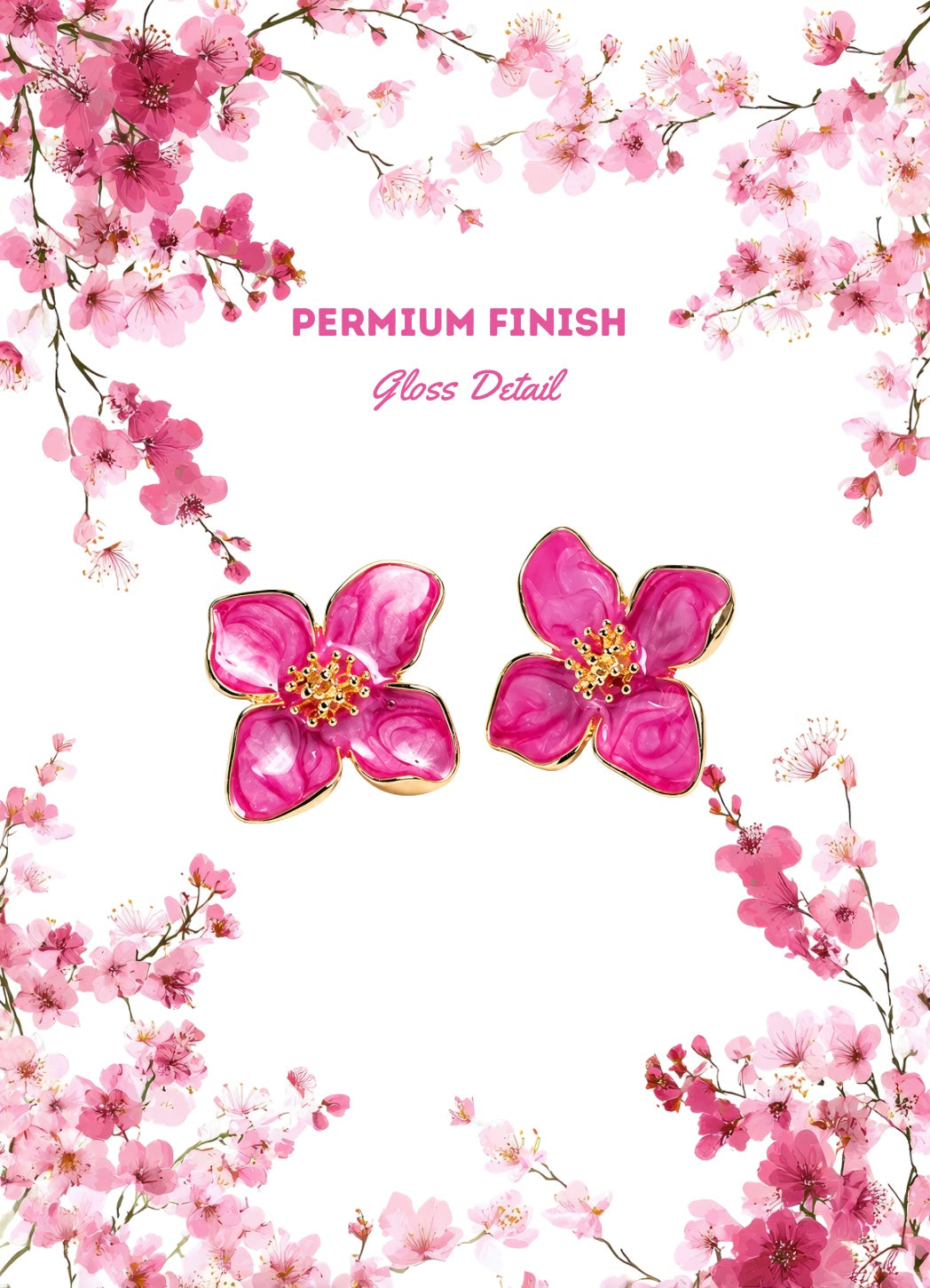 Stain steel Flower earrings sping trend