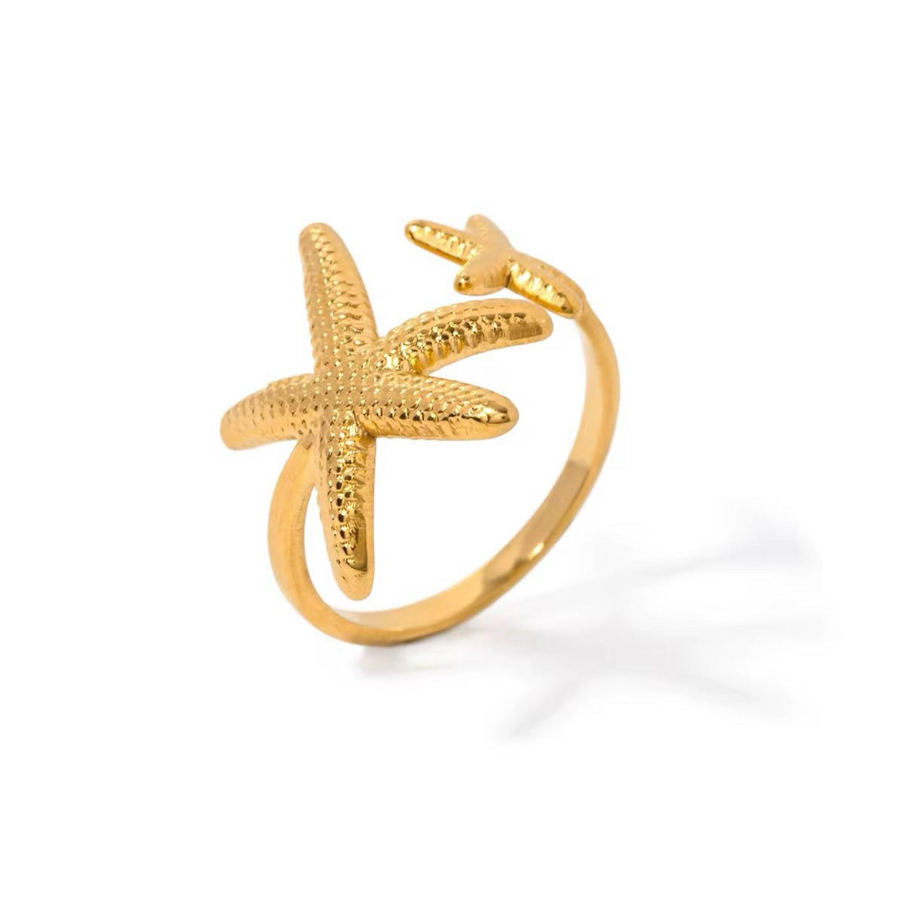 Ocean Starfish Shell Open Rings