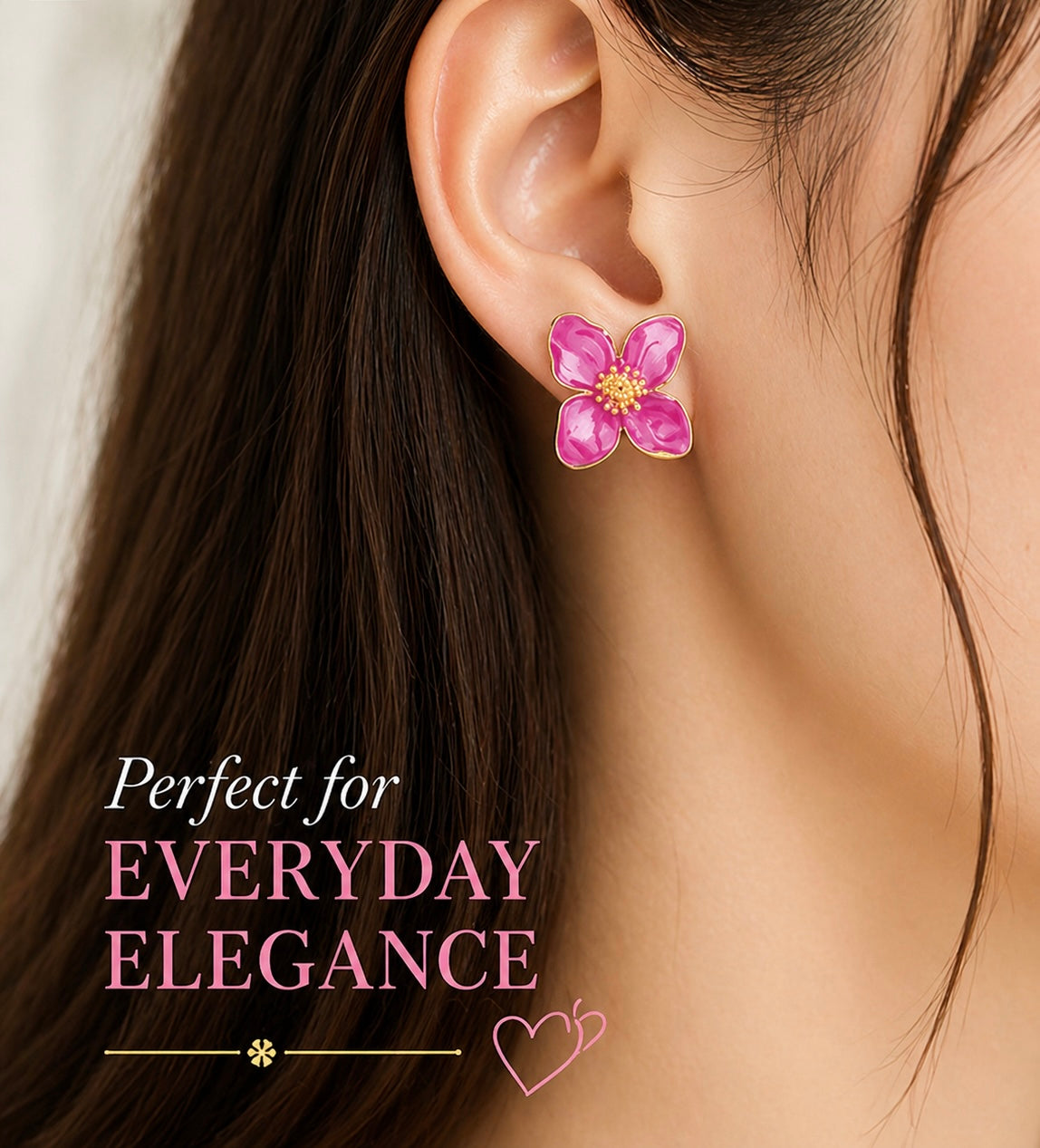 Stain steel Flower earrings sping trend