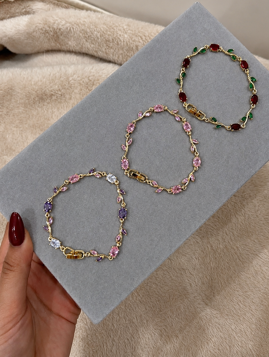 Tulip flower bracelet